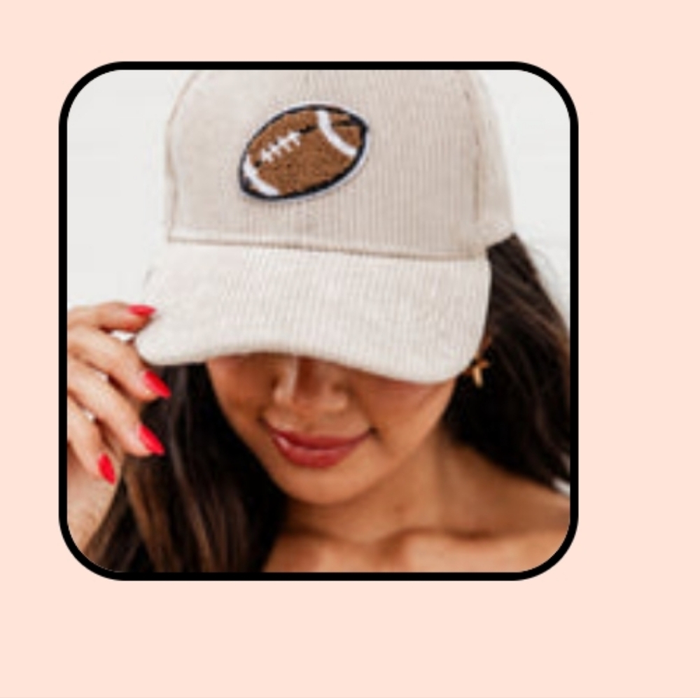 Corduroy Football Baseball hat